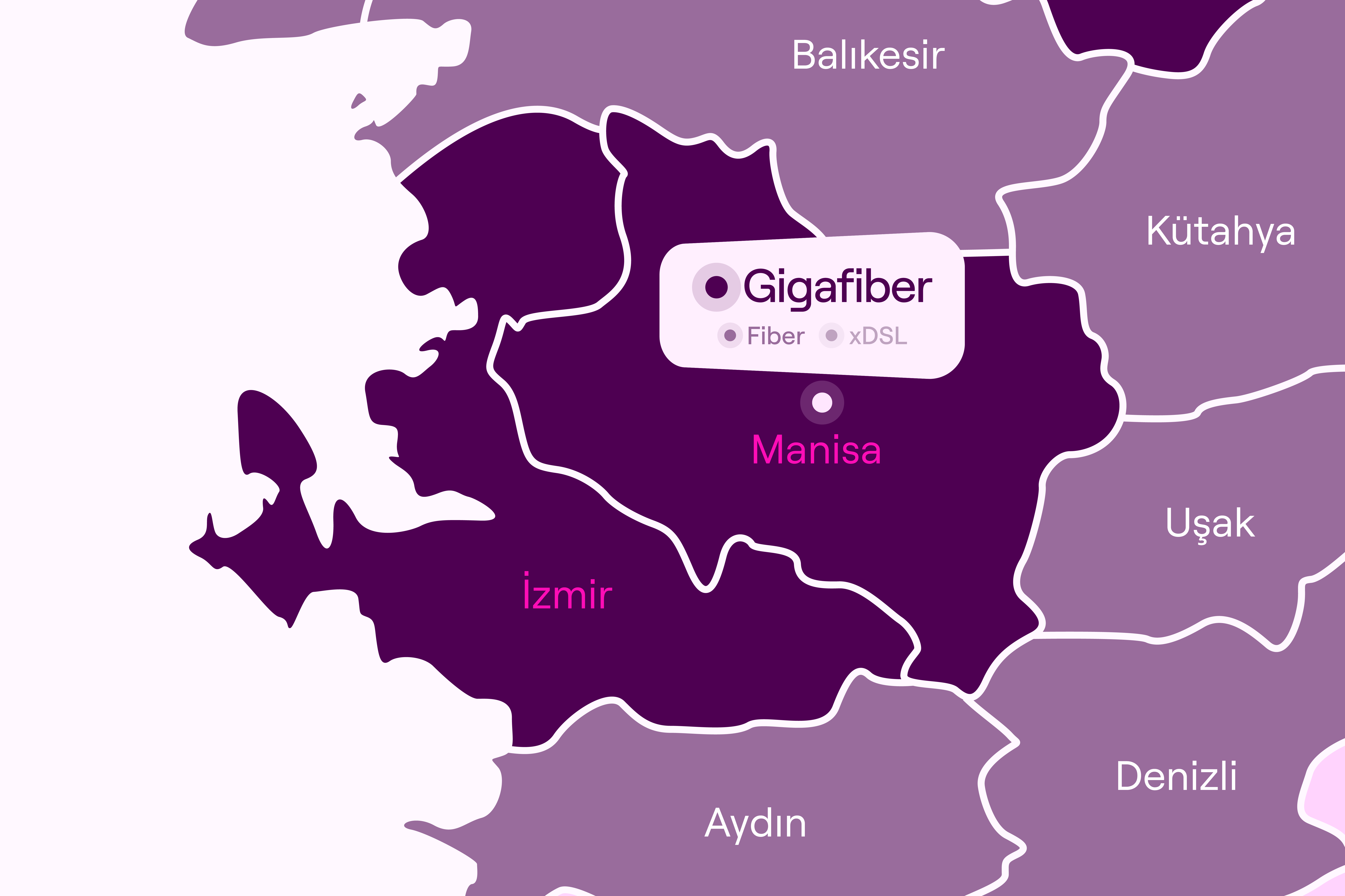 Manisa GigaFiber Haritası